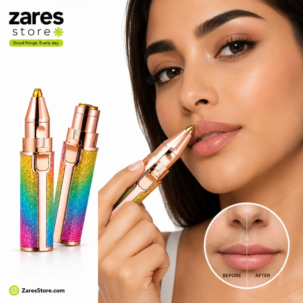2-in-1 Eyebrow & Facial Hair Remover for Women – Electric Face Trimmer