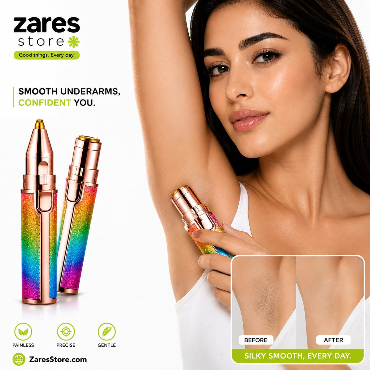2-in-1 Eyebrow & Facial Hair Remover for Women – Electric Face Trimmer